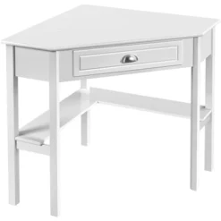 Yaheetech Corner Computer Desk Workstation MDF Desktop Pine Legs For Home&Office -Furniture GUEST 5f2cbdd4 6547 4a4c 8dfb 583c7fc75933