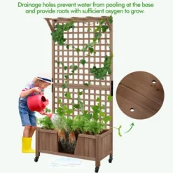 Yaheetech 72"H Wood Planter Raised Bed With Trellis 12 Yaheetech 72"H Wood Planter Raised Bed With Trellis -Furniture GUEST 5f85fc31 61ff 4eea a4f8 b4b0647d6091