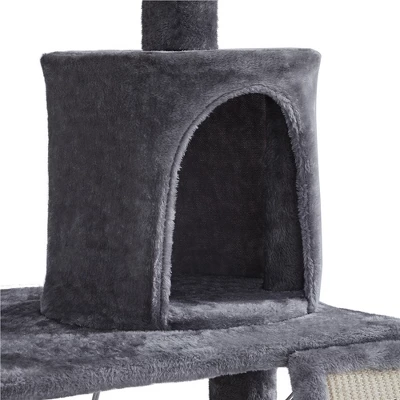 Yaheetech 63.5"H 4-Level Plush Cat Tree For Small/Medium Cats 4 Yaheetech 63.5"H 4-Level Plush Cat Tree For Small/Medium Cats - Image 4