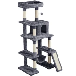 Yaheetech 63" Multilevel Plush Cat Tree With Hammock For Cats Kitchens 20 Yaheetech 63" Multilevel Plush Cat Tree With Hammock For Cats Kitchens -Furniture GUEST 6104e1ee 2de2 4d36 b119 eb2c4418ea73
