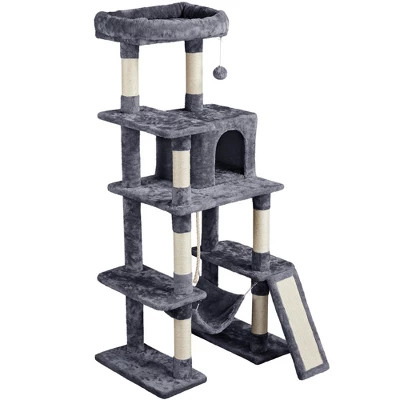 Yaheetech 63" Multilevel Plush Cat Tree With Hammock For Cats Kitchens 8 Yaheetech 63" Multilevel Plush Cat Tree With Hammock For Cats Kitchens - Image 8
