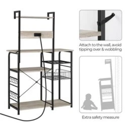Yaheetech 4-Tier 55" Kitchen Baker's Rack With Power Outlet -Furniture GUEST 61d7b03f 0099 4c12 b6f2 13944bf76ed2