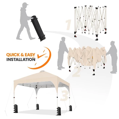 Yaheetech 10x10ft Outdoor Pop Up Canopy For Garden Patio Park Market 4 Yaheetech 10x10ft Outdoor Pop Up Canopy For Garden Patio Park Market - Image 4