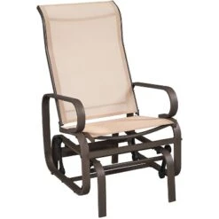 Yaheetech Outdoor Rocking Chair W/ Breathable Sling Fabric For Porch, Patio, Balcony -Furniture GUEST 6325abae f917 45a7 920b ffca2f2d2c76