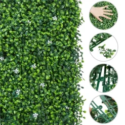 Yaheetech Pack Of 6 Faux Ivy Artificial Boxwood Panels Green -Furniture GUEST 63bf78c1 e7b9 4292 8eae 6e69bec3c2f6