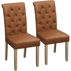 Yaheetech 2pcs Classic Fabric Upholstered Dining Chair Kitchen Chair 23 Yaheetech 2pcs Classic Fabric Upholstered Dining Chair Kitchen Chair -Furniture GUEST 64d939ae 8f7b 462d b7f1 b62b8ebf3174