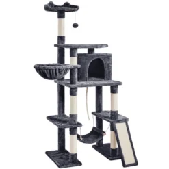 Yaheetech 70"H Large Cat Tower With Condo & Scratching Posts