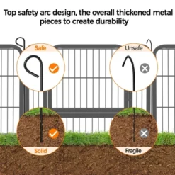 Yaheetech 12 Panel Dog Playpen Dog Exercise Pen Cat Fence, Black -Furniture GUEST 663309e1 6a40 430b 89d5 4ab8b562232b
