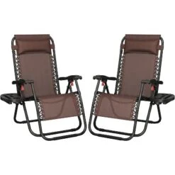 Yaheetech Set Of 2 26in Outdoor Zero Gravity Chair Patio Lounge Camping Chair -Furniture GUEST 66fd8ea9 7fe8 49c0 920a 6a1db8fd8757
