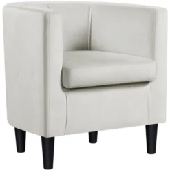 Yaheetech Upholstered Barrel Chair Accent Arm Chair -Furniture GUEST 673aaf8e a47f 49e6 bcec fb69c767f1d3