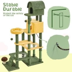 Yaheetech 68.5inch Oasis-themed Cat Tree Cat Tower, Green -Furniture GUEST 6788ce1b bd39 496a 86ab 2683598ce212