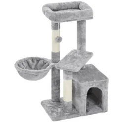 Yaheetech 33" Small Plush Cat Tree With Condo For Kittens -Furniture GUEST 67dfcb1a 8fdf 454a 90ad c8bad85b5063