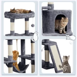Yaheetech 63" Multilevel Plush Cat Tree With Hammock For Cats Kitchens 15 Yaheetech 63" Multilevel Plush Cat Tree With Hammock For Cats Kitchens -Furniture GUEST 67eff2d4 206a 4e02 9755 71322df7952e
