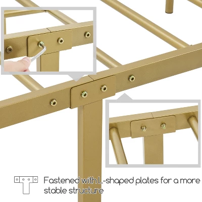 Yaheetech Modern Metal Bed Frame With Arched Headboard 4 Yaheetech Modern Metal Bed Frame With Arched Headboard - Image 4