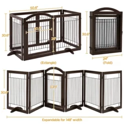 Yaheetech 34" Height Tall Pet Gate With Wood And Wire For Doorway 12 Yaheetech 34" Height Tall Pet Gate With Wood And Wire For Doorway -Furniture GUEST 6a136763 10b6 4a20 8026 58de1091b579