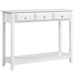 Yaheetech 3-Drawer Console Table With Storage Shelf -Furniture GUEST 6b5504dc f612 4b80 a0f1 5b90fec5a7ef