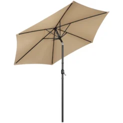 Yaheetech 10FT Patio Umbrella Market Umbrella With Push Button Tilt And Crank -Furniture GUEST 6df8e659 eddd 43ac b0f0 ba404fef1a17