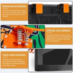 Yaheetech Over The Door Mini Basketball Hoop Set, Orange/Blue -Furniture GUEST 6e9751dd 826f 4b18 b17f e037502732dd