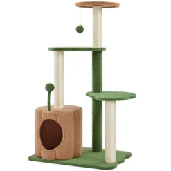 Yaheetech 42" H Cat Tree Cat Tower For Indoor Cats , Green/Brown -Furniture GUEST 6ea5b3f7 faca 4365 b313 f614f09a21e1
