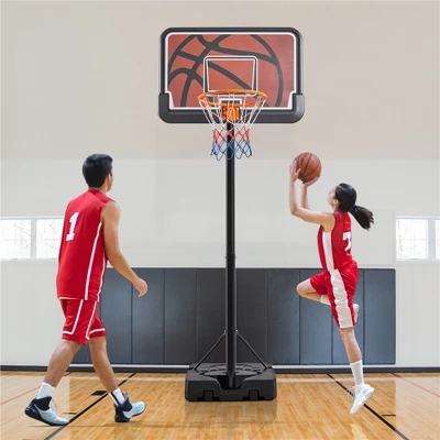 Yaheetech Portable Basketball Hoop For Teens Adults Black/Orange 2 Yaheetech Portable Basketball Hoop For Teens Adults Black/Orange - Image 2