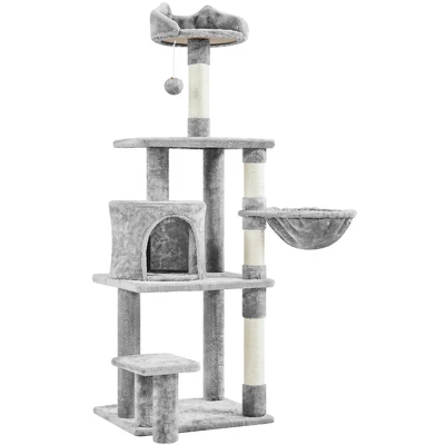 Yaheetech 57" Multi Level Cat Tower Tall Cat Tree With Basket & Condo & Scratching Post 6 Yaheetech 57" Multi Level Cat Tower Tall Cat Tree With Basket & Condo & Scratching Post - Image 6