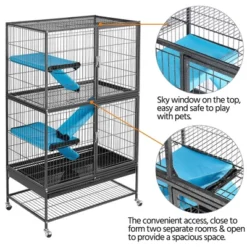 Yaheetech 54in 2-Story Removable Ramp & Platform Small Pet Cage -Furniture GUEST 71de4945 a9bd 40c3 9ed3 4cd21d1c9dc9