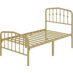 Yaheetech Modern Metal Bed Frame With Arched Headboard