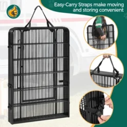 Yaheetech 39.5inch 8 Panels Dog Playpen Panels, Black -Furniture GUEST 7442f5c2 b1c8 4695 915c 0b9d80fc0504