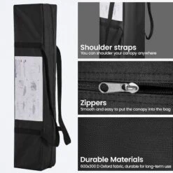 Yaheetech 10x10ft Waterproof Pop-Up Canopy With Carrying Bag, White/Blue -Furniture GUEST 7494df71 a7df 4873 aad8 1fb02e6224a9