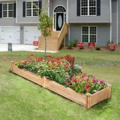 Yaheetech Wooden Raised Garden Bed For Yard Brown