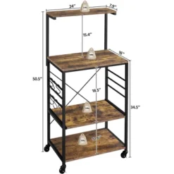 Yaheetech 50.5"H Kitchen Baker's Rack With Side Hooks -Furniture GUEST 75c35192 6927 48ca 92ad b6d5919e8105
