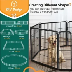 Yaheetech 24"H 16-Panel Large Dog Playpen For Outdoor Indoor 11 Yaheetech 24"H 16-Panel Large Dog Playpen For Outdoor Indoor -Furniture GUEST 75f16c1f 2f48 4f73 b87c 4f8c5a221fd5