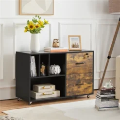 Yaheetech Mobile Letter Size Rolling File Cabinet With Drawers And Storage Shelves For Home Office -Furniture GUEST 760d64aa 52b4 40d9 90bb f969522cd924