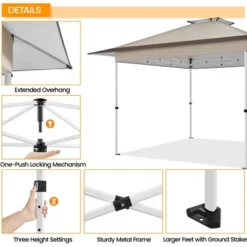 Yaheetech 13X13 Ft Portable Pop-Up Canopy With Adjustable Height And Ground Anchors & Guy Lines 11 Yaheetech 13X13 Ft Portable Pop-Up Canopy With Adjustable Height And Ground Anchors & Guy Lines -Furniture GUEST 76468d8c 1041 496f a6ea 6dda50d3646f
