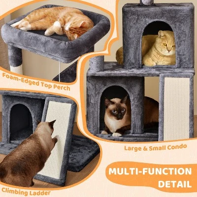 Yaheetech 42"H Cat Tree House With 2 Condos For Small Cats Kittens 3 Yaheetech 42"H Cat Tree House With 2 Condos For Small Cats Kittens - Image 3