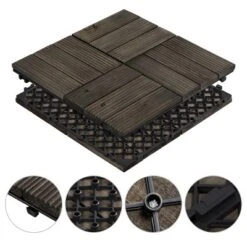 Yaheetech Pack Of 27 Waterproof Plastic Interlocking Fir Wood Flooring Tiles 11 Yaheetech Pack Of 27 Waterproof Plastic Interlocking Fir Wood Flooring Tiles -Furniture GUEST 76b67434 ea37 4217 9b0a 4ef724eb4cfe