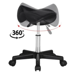 Yaheetech Rolling Saddle Stool Hydraulic Adjustable Salon Chair -Furniture GUEST 7722cabc 477f 4130 bc1a c0bd8c525f38