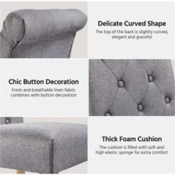 Yaheetech 2pcs Classic Fabric Upholstered Dining Chair Kitchen Chair 15 Yaheetech 2pcs Classic Fabric Upholstered Dining Chair Kitchen Chair -Furniture GUEST 79016209 ed5d 4130 b1d4 f7c46328afac
