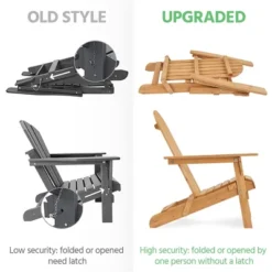 Yaheetech Folding Adirondack Chair Solid Wood Garden Chair Weather Resistant, Brown 14 Yaheetech Folding Adirondack Chair Solid Wood Garden Chair Weather Resistant, Brown -Furniture GUEST 792021a1 2aaa 4913 8587 a7b8fbef1efb