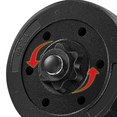 Yaheetech Adjustable Dumbbell Weight Set For Home Gym, Black 5 Yaheetech Adjustable Dumbbell Weight Set For Home Gym, Black - Image 5