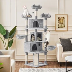 Yaheetech 76.5"H 5-Level Large Cat Tower With 3 Condos