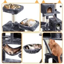Yaheetech 71.5"H Plush Cat Tree With 2 Condos -Furniture GUEST 7b04a84a 1572 4985 9c7f 16ee8280f449