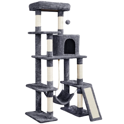 Yaheetech Multilevel Cat Tree With Hammock, Scratching Posts, Condo Perch Ball For Indoor 7 Yaheetech Multilevel Cat Tree With Hammock, Scratching Posts, Condo Perch Ball For Indoor - Image 7