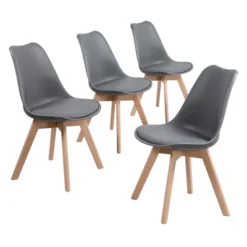 Yaheetech Pack Of 4 Upholstered Dining Chairs For Dining Room, Kitchen -Furniture GUEST 7b562a96 259d 4f67 82ab 087b462941ba