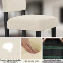 Yaheetech 24.6" H Upholstered Counter Bar Stool, Beige -Furniture GUEST 7bead9e4 67a2 48d3 901a 8ec0d1a7450f