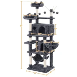 Yaheetech 67″ H Cat Tree Cat Tower, Multi-Level Cat Play House, Climbing Tree -Furniture GUEST 7c5e7ce7 39c8 4ca8 860a b1338ecb5372
