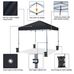 Yaheetech Pop-up Canopy Tent 12'X12' For Home Backyard Parties -Furniture GUEST 7cb33860 9cb2 4b3b ade2 a89c06cdd861