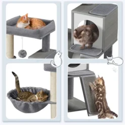 Yaheetech 35" Wooden Cat Tower Activity Center With 2 Condos - Dark Gray 7 Yaheetech 35" Wooden Cat Tower Activity Center With 2 Condos - Dark Gray -Furniture GUEST 7cf92fdc 915c 4b8f a74a cbb98dc970b5