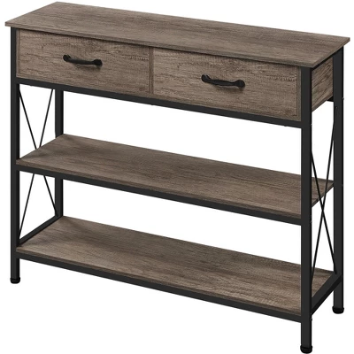 Yaheetech Minimalist 3 Tier Console Table With 2-Drawers & 2-Shelves 7 Yaheetech Minimalist 3 Tier Console Table With 2-Drawers & 2-Shelves - Image 7