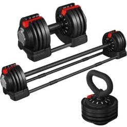 Yaheetech Quick-Adjust Dumbbell Weight Set With Anti-Slip Handle For Home Gym -Furniture GUEST 7f4cf691 b6d1 480c 8c0b ffdd27a52e65